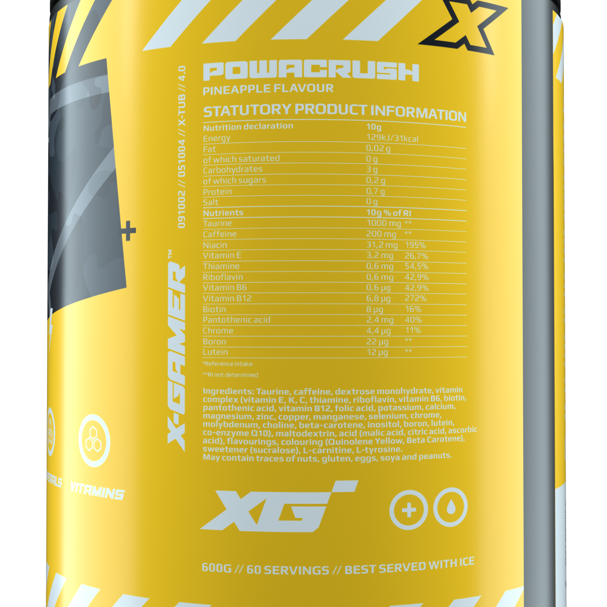 X-Tubz Powacrush (600g / 60 servings)